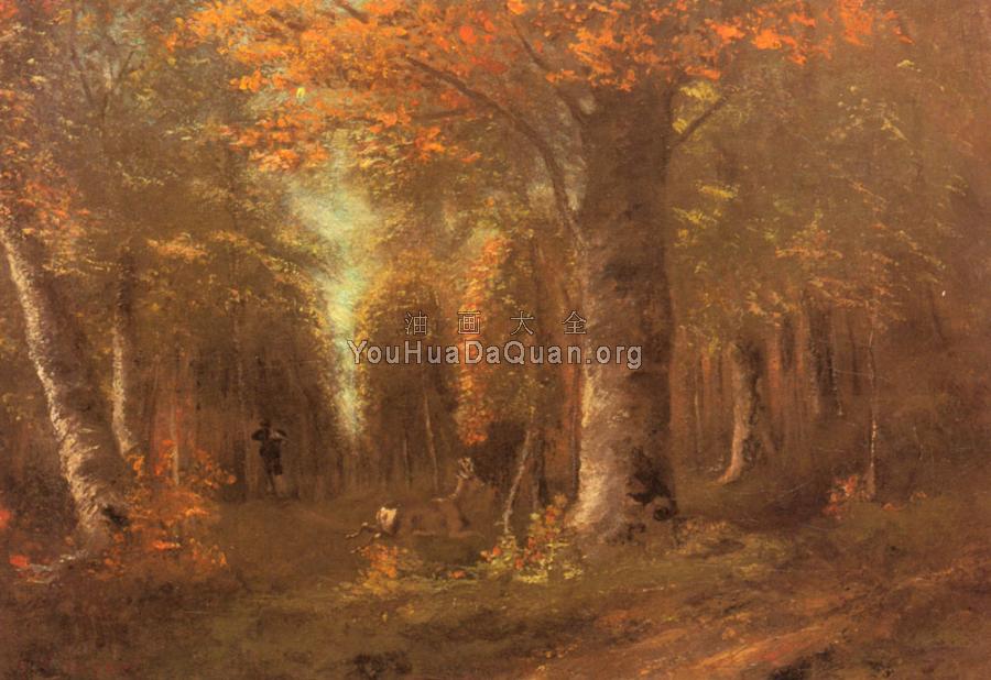 La Foret En Automne( Forest in Autumn) - 古斯塔夫·库尔贝